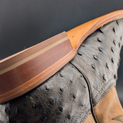 Tony Lama Tori Umber Full Quill Ostrich~Golden Brown 11" Womens Sz 10B TL5405 Tony Lama