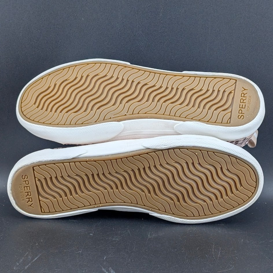 Sperry Pier Wave LT ~ Women's Size 7 ~ Memory Foam Sneakers Metallic Animal Rose SPERRY