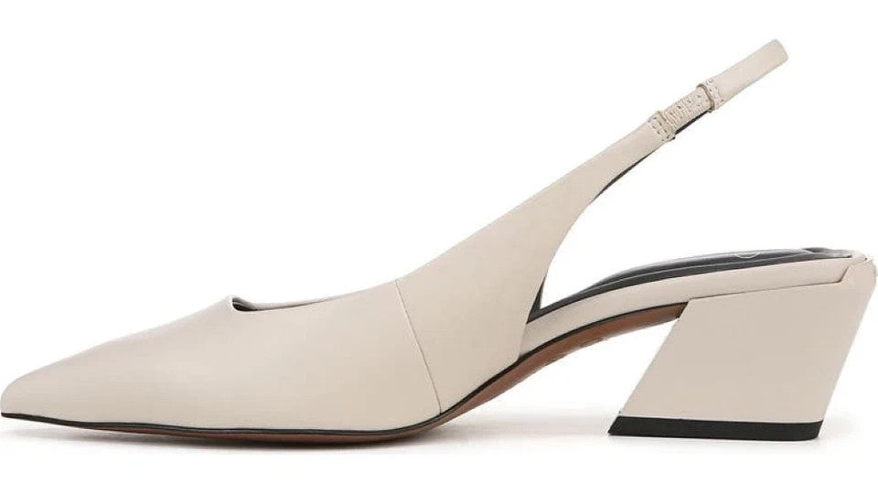 Franco Sarto Women's 9.5 A-Gena Leather Slingback Pointed Toe Pumps Franco Sarto
