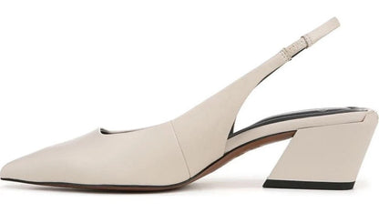 Franco Sarto Women's 9.5 A-Gena Leather Slingback Pointed Toe Pumps Franco Sarto