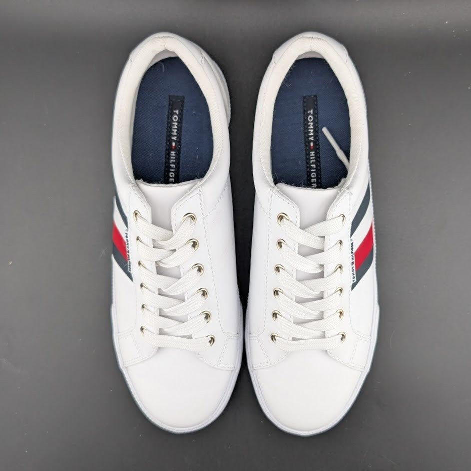 Tommy Hilfiger Womens Size 7.5 TWLIGHTZ White Synthetic Lifestyle Sneakers Shoes Tommy Hilfiger