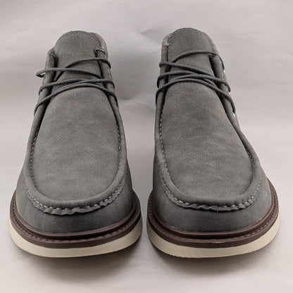 Men's Size 9.5 Moc Toe Boots Comfortable Lightweight Chukka Casual Wedge Grey Coutgo