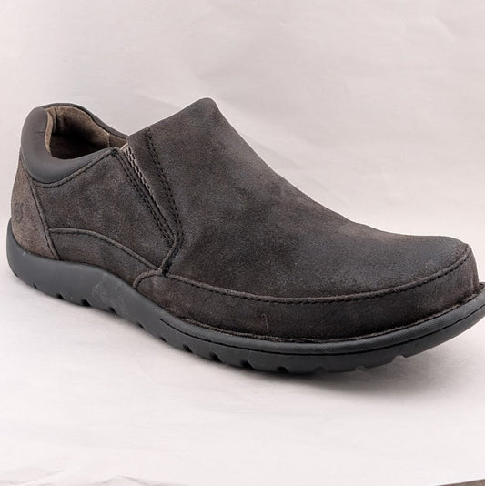 Born Nigel Mens Size 9.5 Dark Brown Leather Slip On Casual Loafer Shoes H48222 Born