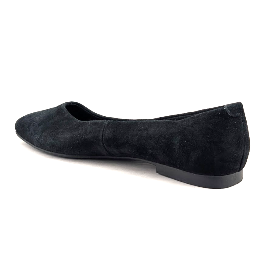 Steve Madden Womens Sz 8 Deliah Black Suede Leather Ballet Flats~Minimalist Chic Steve Madden