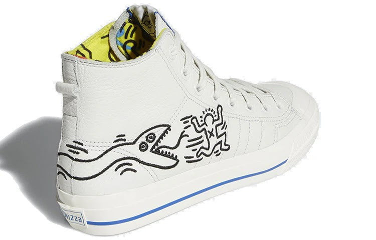 Adidas Nizza/Keith Haring "Pop Art" Leather Hitop ~Mens Sz 7/Wos Sz 8 | EE9297 adidas
