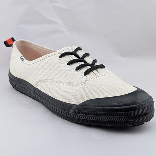 Keds Womens Size 9 White Champion Toe Cap Splash Canvas Lace-Up Sneakers Keds