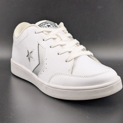 Converse All Star Court OX | Sneaker | Leather | White/Silver | 2 Big Kid Converse