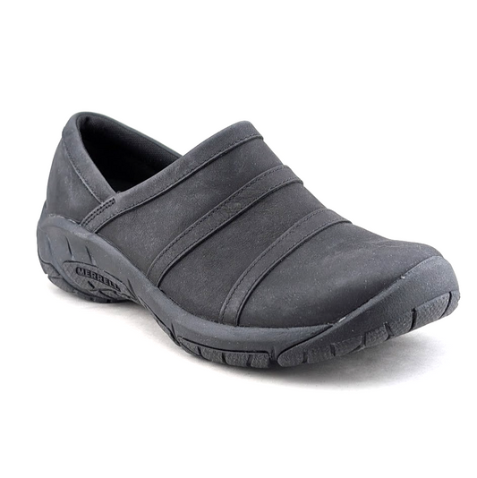 Merrell Encore Nova Black Leather Clogs Women’s 7.5  Slip-On Comfort Shoes Merrell