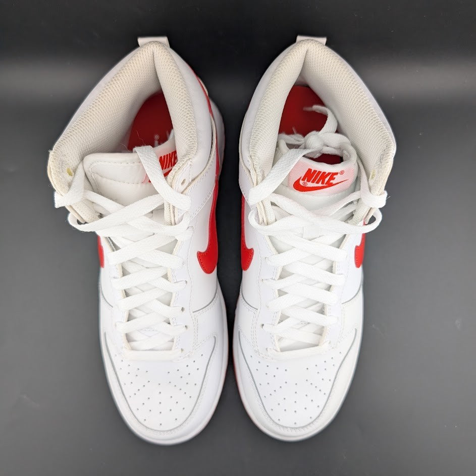 Nike Men's Size 7.5 Dunk HI Retro White/Picante Red-White DV0828 100 New in Box Nike