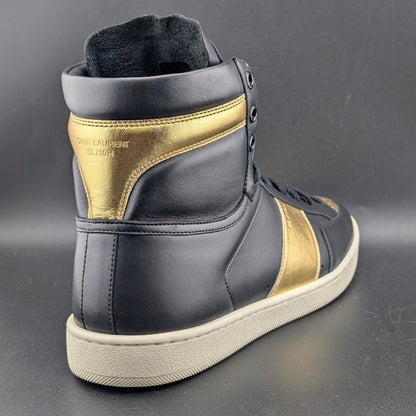 NM Saint Laurent SL/10H Black Gold High Top Sneakers EU 41 Saint Laurent
