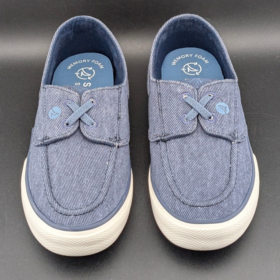 Sperry Women's Size 6 Wide Width ~ Pier Wave Navy Canvas Sneakers STS88787 Sperry