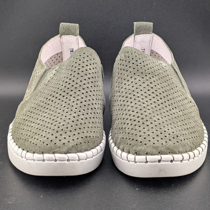 Bernie Mev TW98 Green Leather Twin Gore Slip-Ons  Size EU 37, 39 (US 6.5-7, 8.5) Bernie Mev