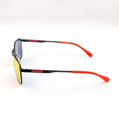 Spyder Men's Sunglasses Graphite Metal Grey Lens Full Rim Oval Frame SP6027 001 Spyder