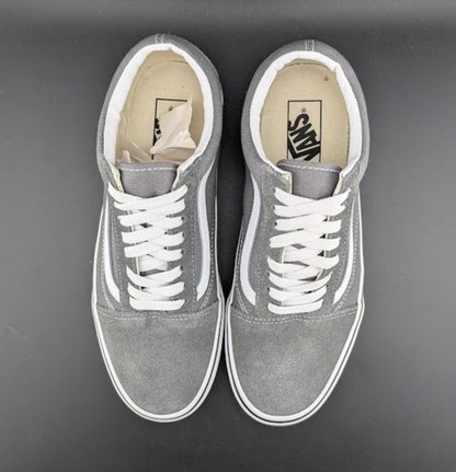 Vans Unisex Pewter Grey Lace-Up Old Skool Skate Shoe Size M8 W9.5 VANS