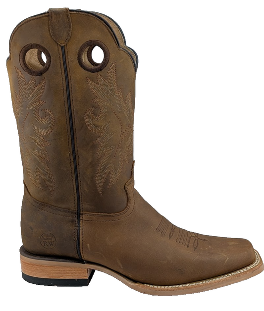 Men's Size 10 Rodeo Cowboy Boots Leather Hibrido Suela Tacoma Cuero Bota Vaquera REYWELT