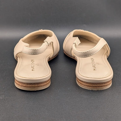 Marc Fisher LTD Women's Size 6.5 Dalatee Ruched Slingback Flats Nude Marc Fisher