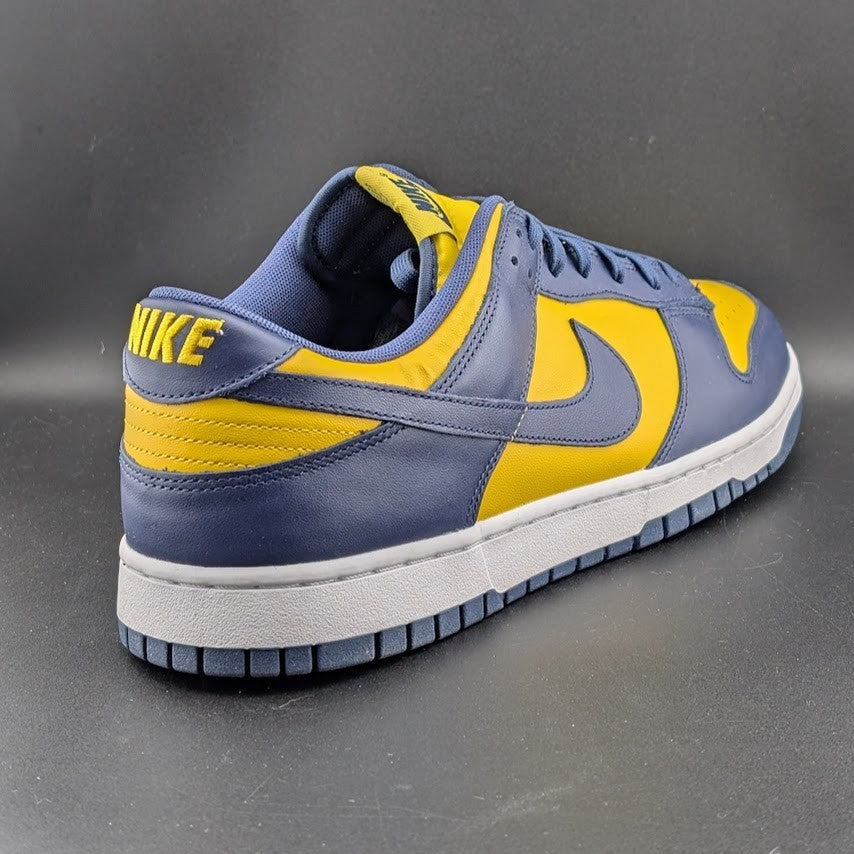 Nike Men's Size 15 Dunk Low Michigan Varsity Maze Midnight Navy White DD1391-700 Nike