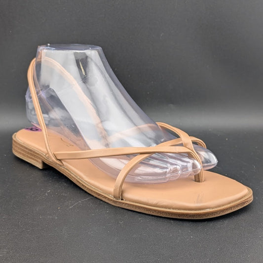 Joie Vida Tan Leather Strappy Flat Sandals US 8.5 JOIE