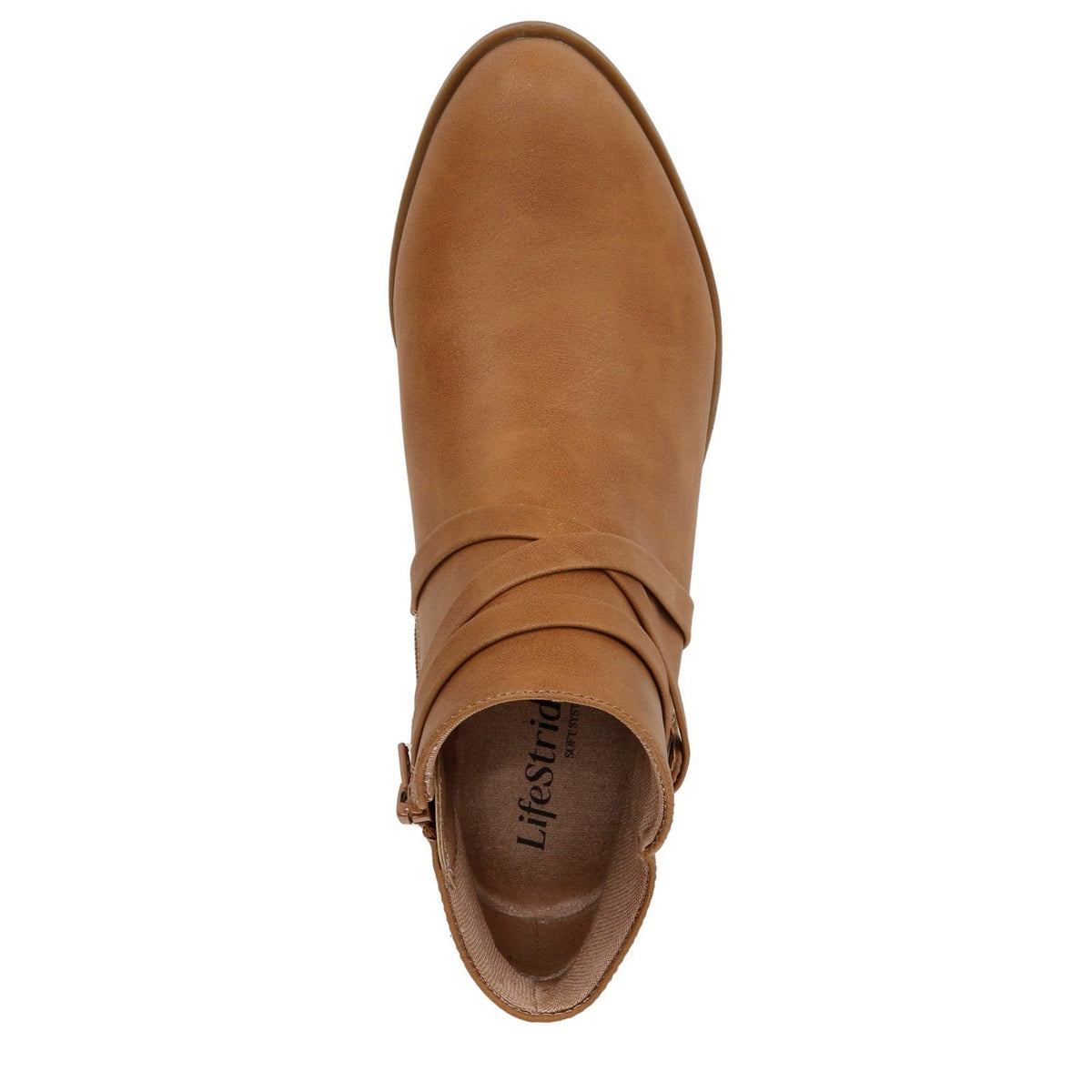 LifeStride Women's Amara Tan Bootie Multiple Sizes in Wide and Medium Flex Sole LifeStride