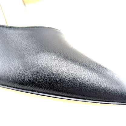 NINE WEST Women's Size 8.5 TATIANA Black Leather Pointed Toe Pump Stiletto Nine West