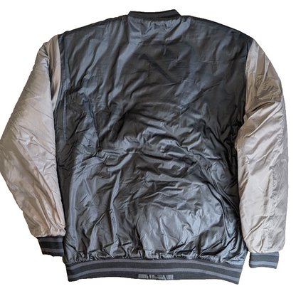 Reason Flight Bomber Varsity Jacket Black Men's Size Large Reason