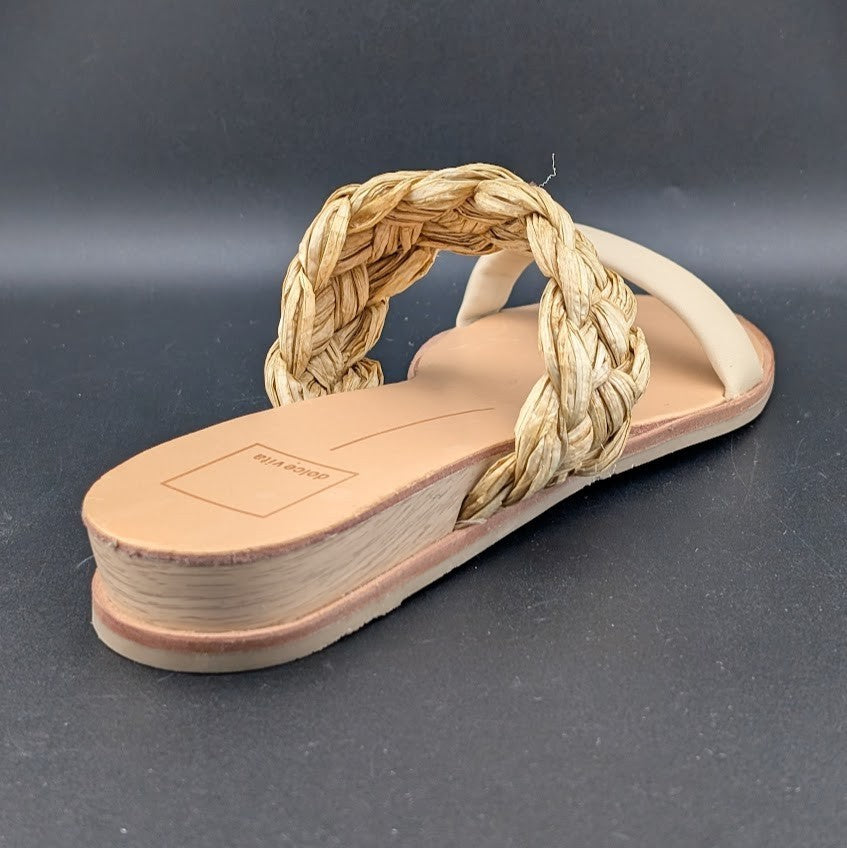 NEW DOLCE VITA Women's Size 9 Natural Raffia Slide/Sandals Dolce Vita