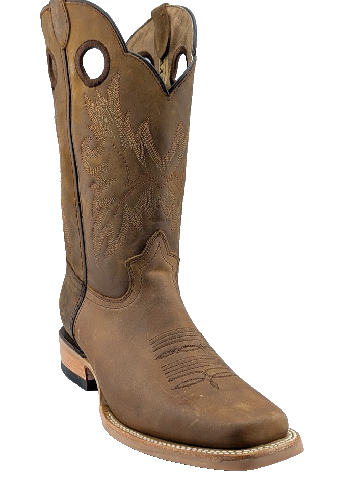 Men's Size 10 Rodeo Cowboy Boots Leather Hibrido Suela Tacoma Cuero Bota Vaquera REYWELT