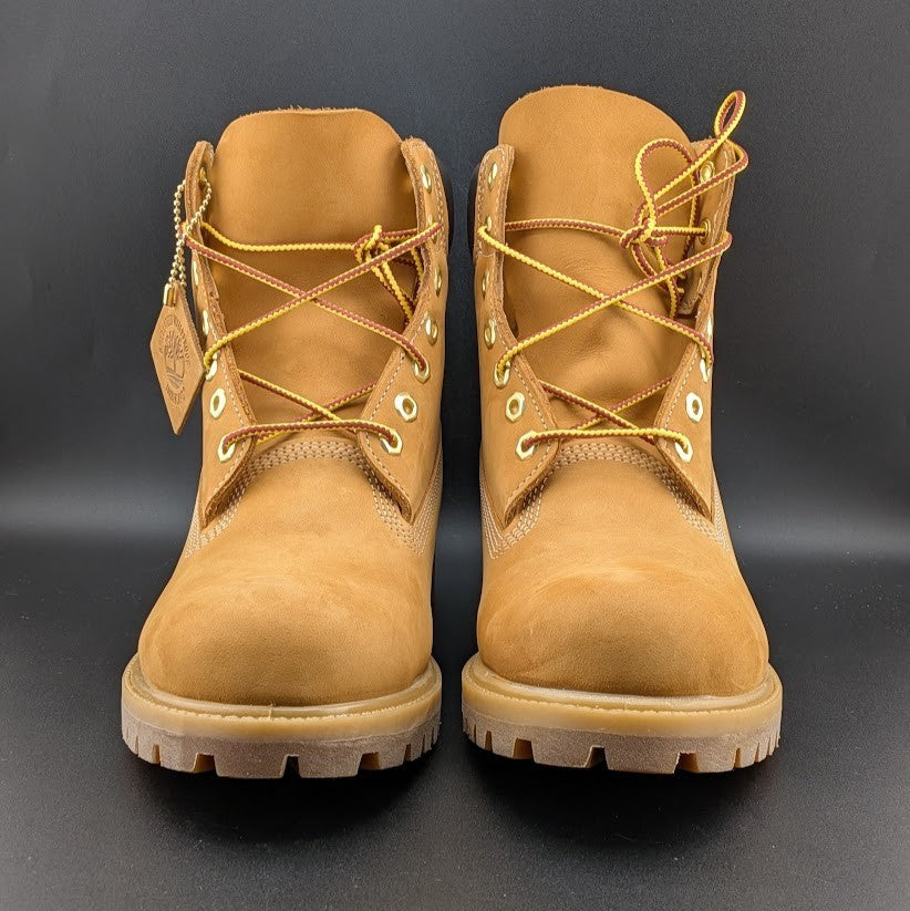 Timberland Premium 6" Lace Waterproof Leather Boot Wheat Nubuck Men's Sz 9 & 9.5 Timberland