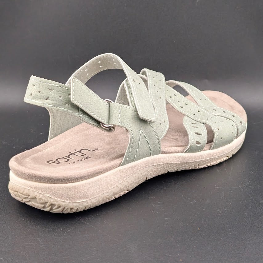 Earth Seravi3 Women's Size 7.5W Sandal Light Green Memory Foam Footbed Earth