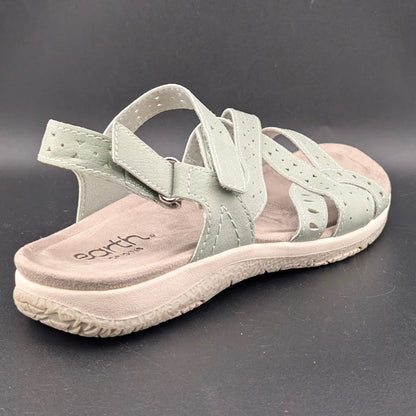 Earth Seravi3 Women's Size 7.5W Sandal Light Green Memory Foam Footbed Earth