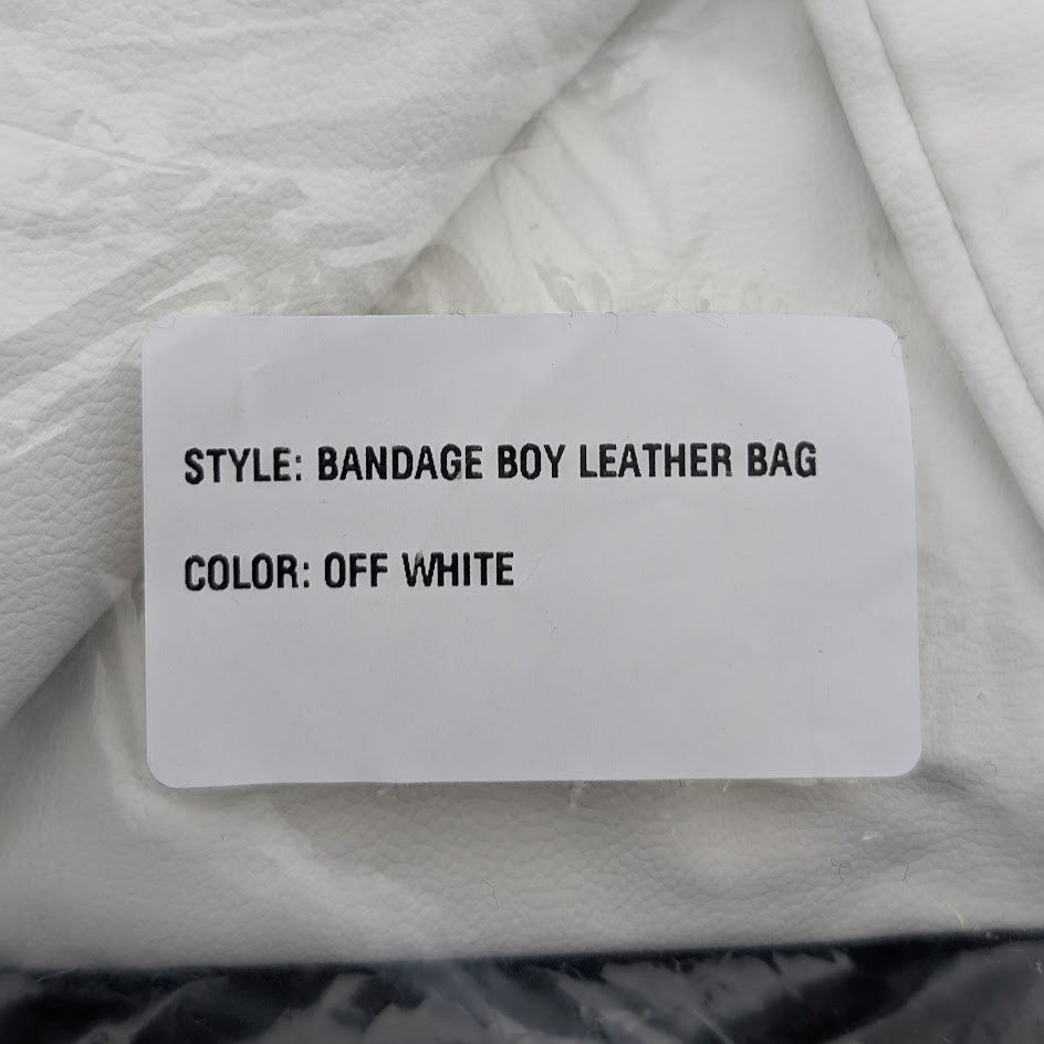 Brand New OffGod Real Soft PU Leather Tote Bag~Off White Bandage Boy Unisex OffGod