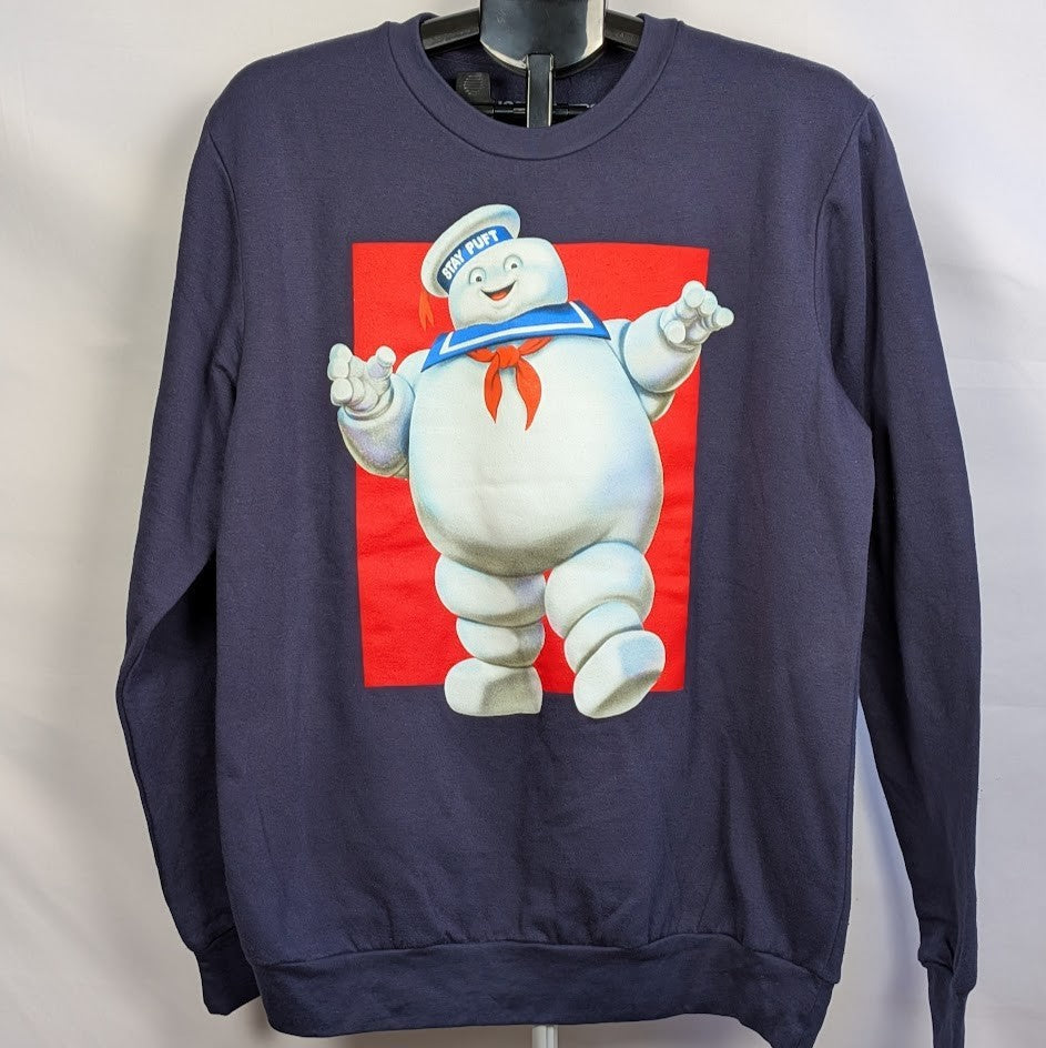 Stay Puft Ghostbusters Sweatshirt Sz Medium Blue Crewneck Movie Merch Columbia Columbia