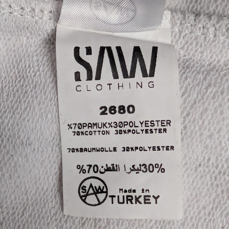 Saw Clothing Couture Men's Size Small Sweatshirt~White Letter Box ~ AndEver SAW Clothing