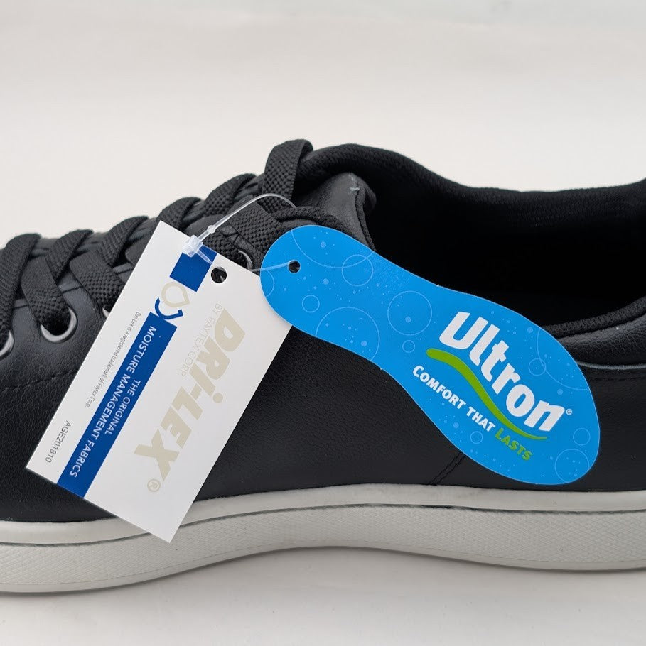 DREW SKATE 40999-12 Mens SKATE Black Leather Lifestyle Sneakers Sizes 7.5 & 8 Drew