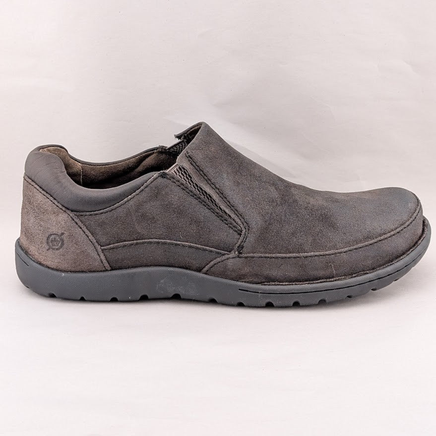 Born Nigel Mens Size 9.5 Dark Brown Leather Slip On Casual Loafer Shoes H48222 Born