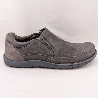 Born Nigel Mens Size 9.5 Dark Brown Leather Slip On Casual Loafer Shoes H48222 Born