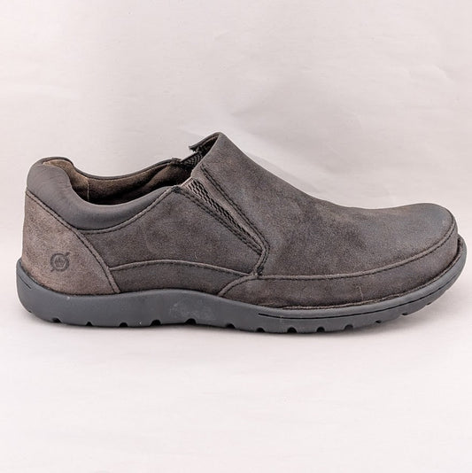 Born Nigel Mens Size 9.5 Dark Brown Leather Slip On Casual Loafer Shoes H48222 Born