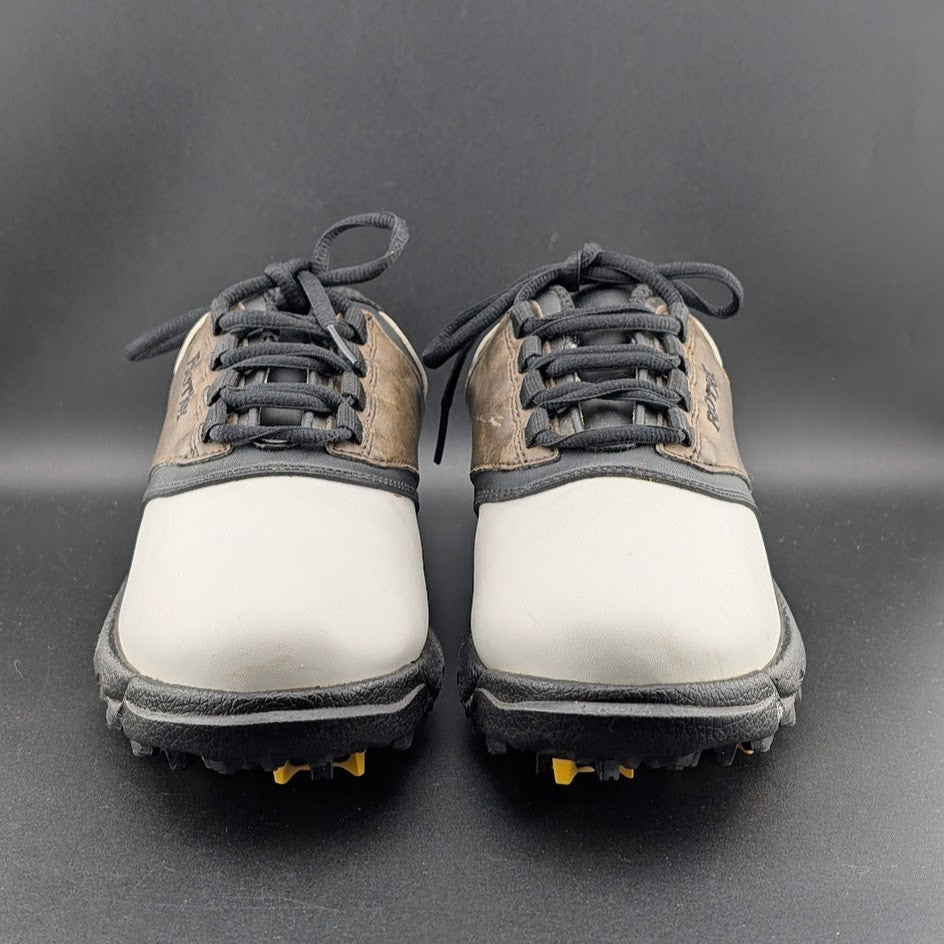FootJoy GreenJoys Size 7.5 M ~ Men's Golf Shoes 45516 Brown/White Oxford FootJoy