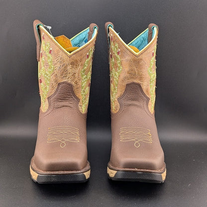 Corral Hydro Resist Safety Square Toe Western Work Boots Cactus Women's 6.5 Corral Boots