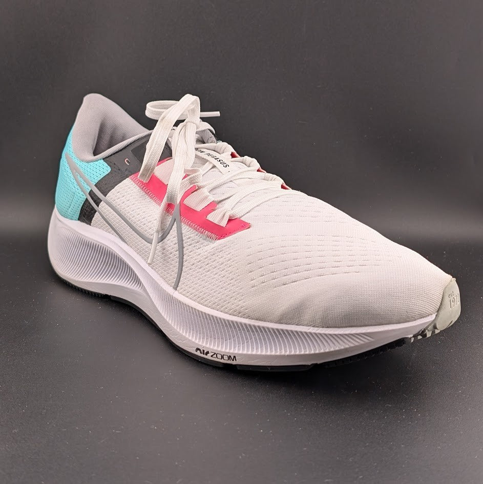 Nike Air Zoom Pegasus 38~Mens Size 13~White Wolf Grey Hyper Pink~Customer Return Nike