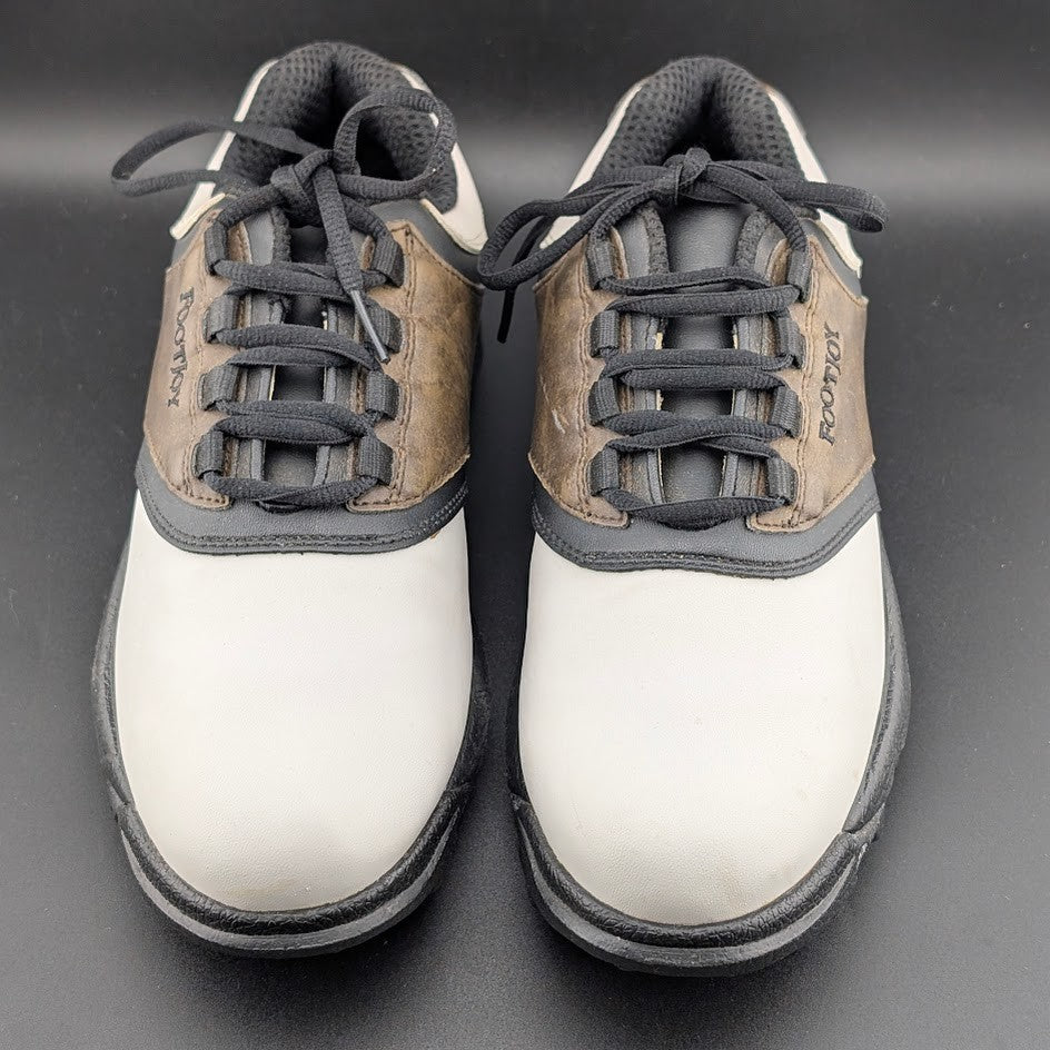 FootJoy GreenJoys Size 7.5 M ~ Men's Golf Shoes 45516 Brown/White Oxford FootJoy