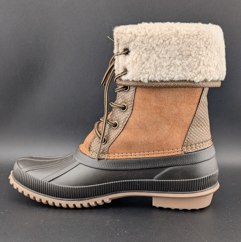 Madden Girl Women's Size 6 Brown Snow/Rain Boot Lace Up Warm Duck Boots Madden Girl