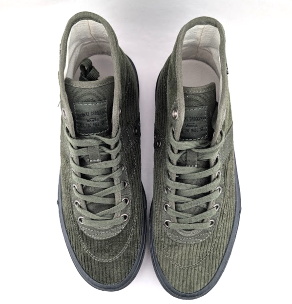 Vans Crockett High Decon Corduroy Olive/Black Men's US Sz 7 Sk8 New Rare Halfcab VANS