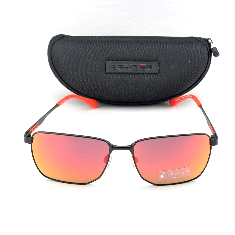 Spyder Men's Sunglasses Graphite Metal Grey Lens Full Rim Oval Frame SP6027 001 Spyder