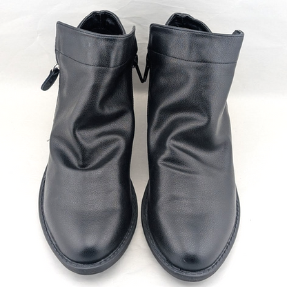 Easy Street Womens 7N (Narrow)  Black Gusto Slouch Zip Up Ankle Booties Easy Street