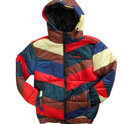 Reason Jacket Adult Zip Puffer Parka Coat with Hood Casual Men's Size Small New Reason