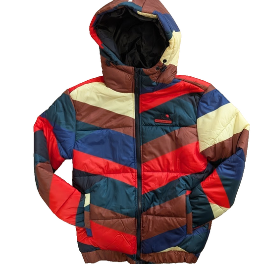 Reason Jacket Adult Zip Puffer Parka Coat with Hood Casual Men's Size Small New Reason