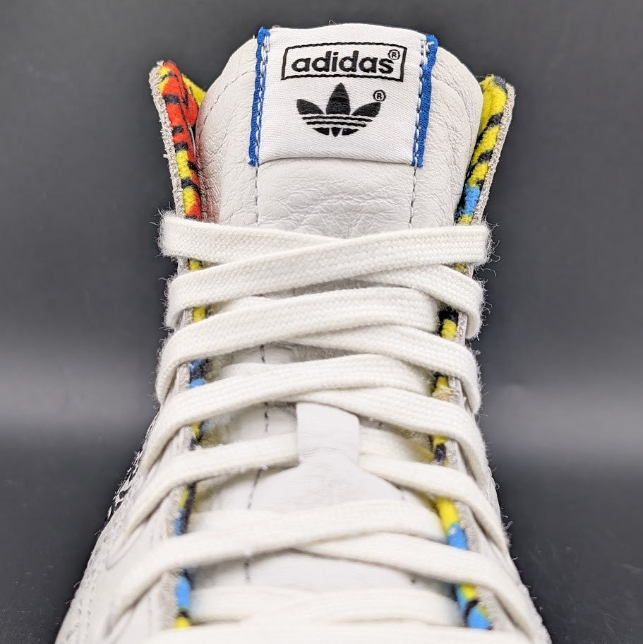 Adidas Nizza/Keith Haring "Pop Art" Leather Hitop ~Mens Sz 7/Wos Sz 8 | EE9297 adidas