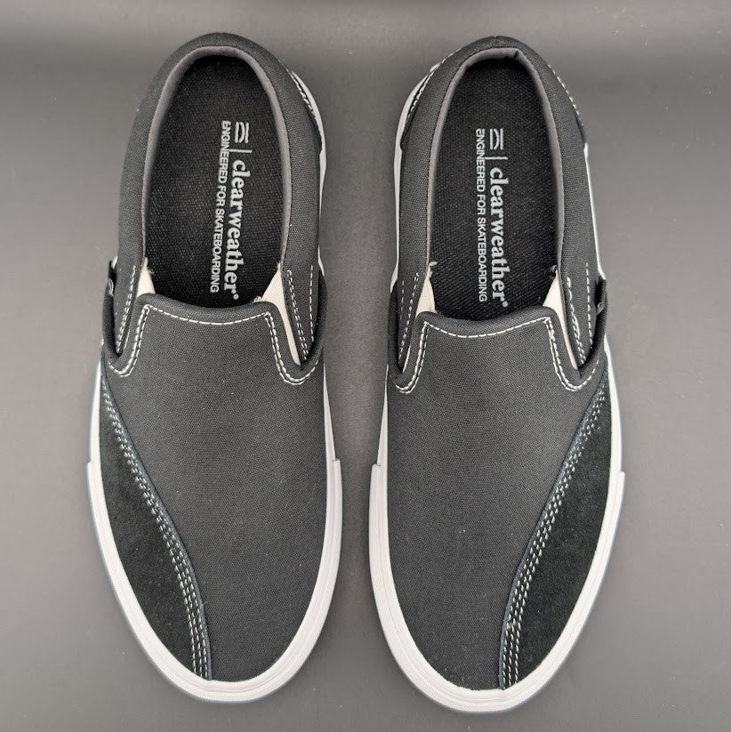 Clearweather Dodds Luxury Black Canvas & Suede Shoes Unisex (MSRP $180) NIB Clearweather