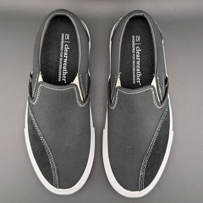 Clearweather Dodds Luxury Black Canvas & Suede Shoes Unisex (MSRP $180) NIB Clearweather